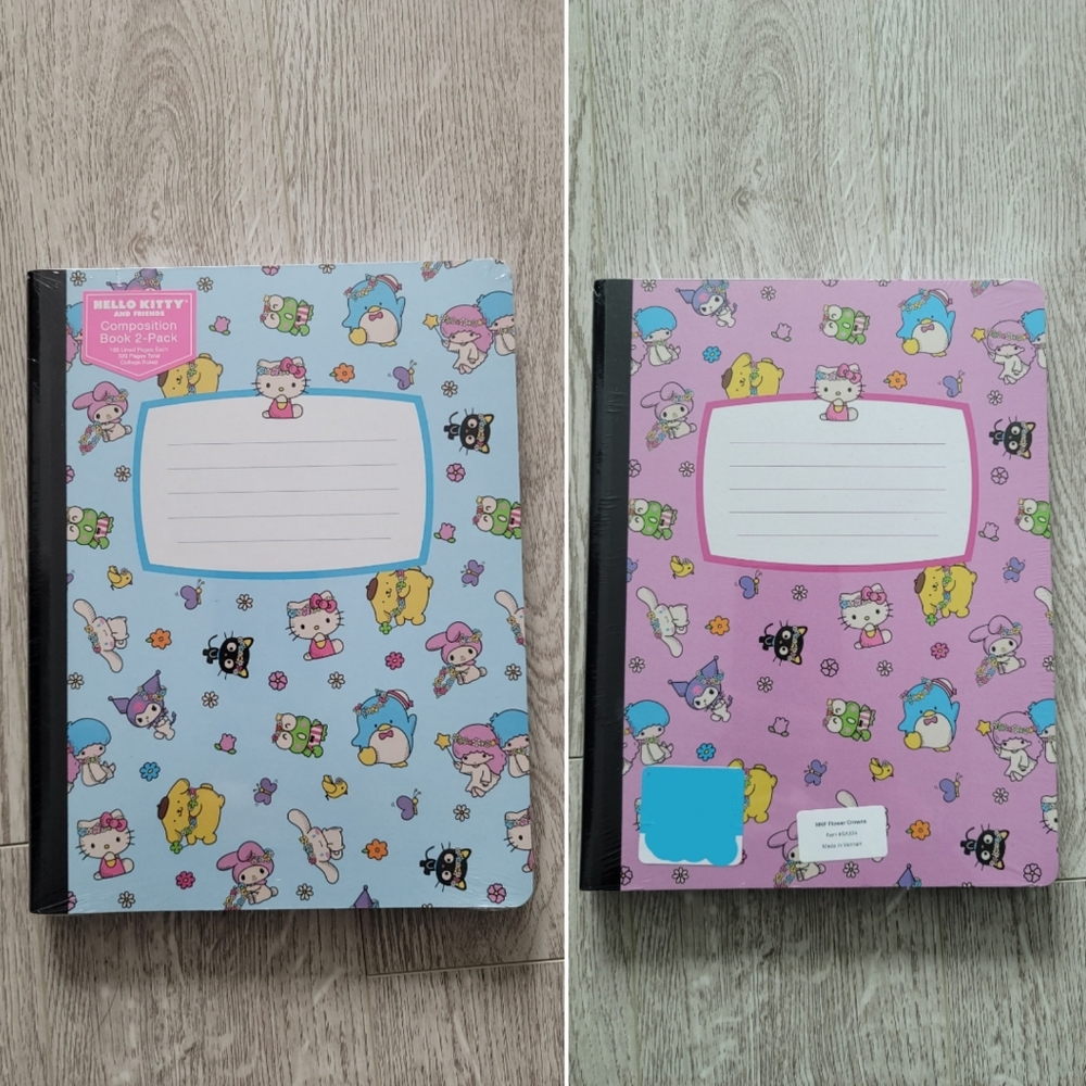 NEW Hello Kitty and Friends 2 Pack Composition Notebooks